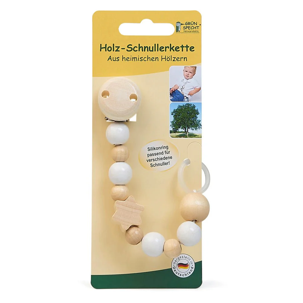 Holz-Schnullerkette mit Silikonring - Image 7