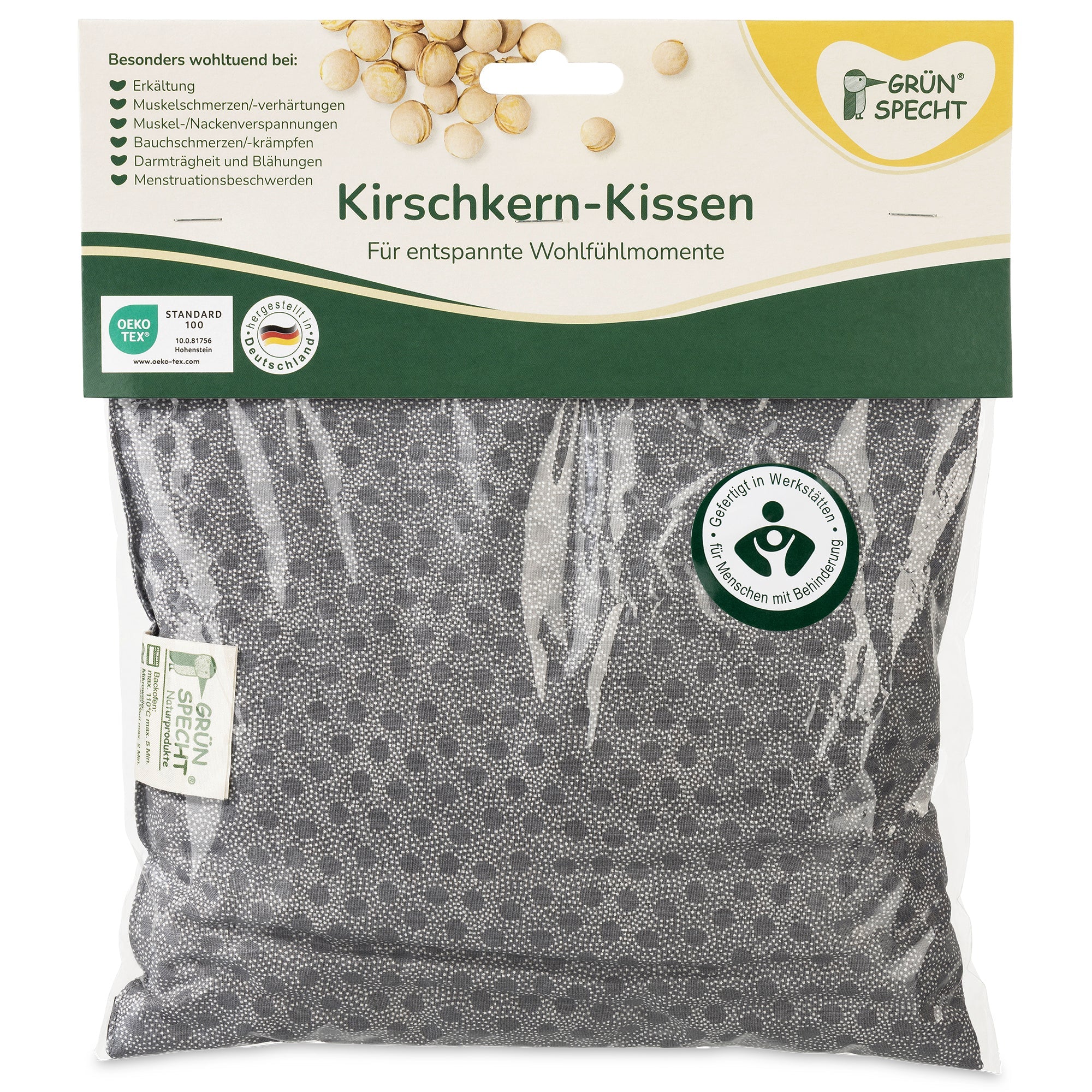 Kirschkern-Kissen, 22 x 24 cm - Image 5